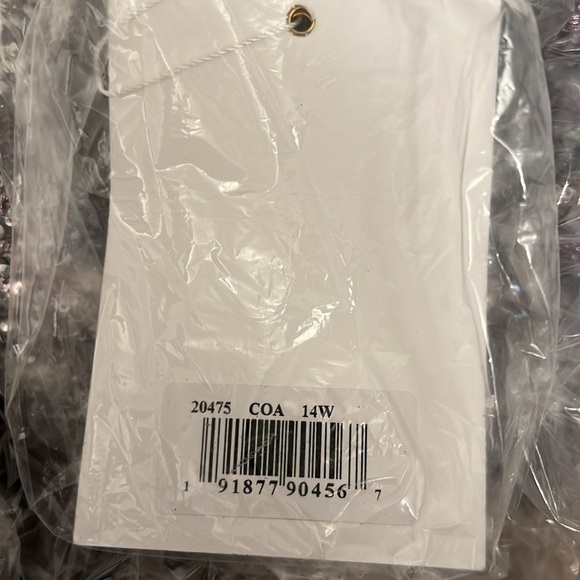 Mac Duggal 20475 Gray Puff Sleeve Glitter Embellished Dress - Picture 6 of 12